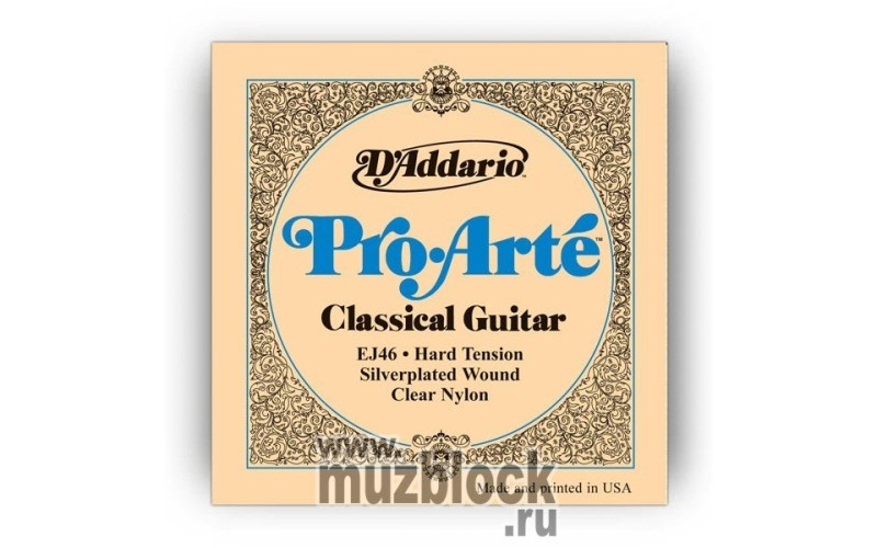 D'ADDARIO EJ46 - нейлоновые струны для классической гитары, сильное натяжение, Pro Arte