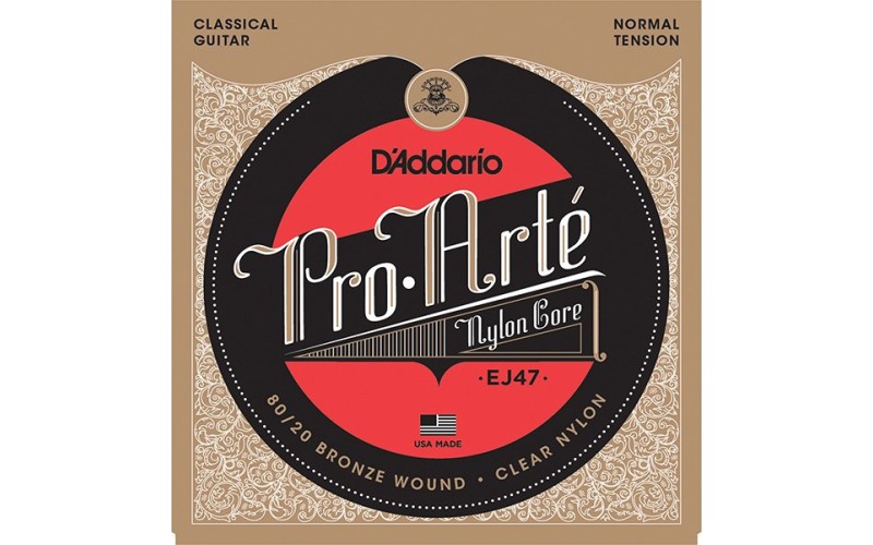 D'ADDARIO EJ47 - нейлоновые струны для классической гитары, бронза (80/20), среднее натяжение