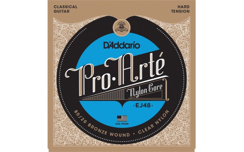 D'ADDARIO EJ48 - нейлоновые струны для классической гитары, бронза 80/20, сильное натяжение