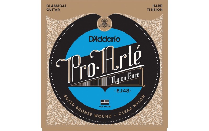 D'ADDARIO EJ48 - нейлоновые струны для классической гитары, бронза 80/20, сильное натяжение