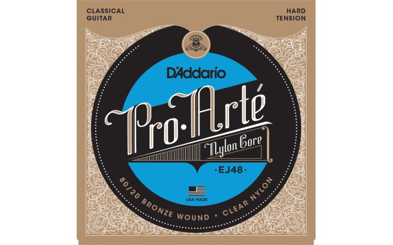 D'ADDARIO EJ48 - нейлоновые струны для классической гитары, бронза 80/20, сильное натяжение