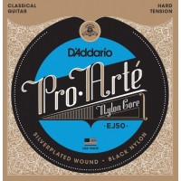 D'ADDARIO EJ50 - струны для классической гитары, черный нейлон, сильное натяжение, Pro Arte