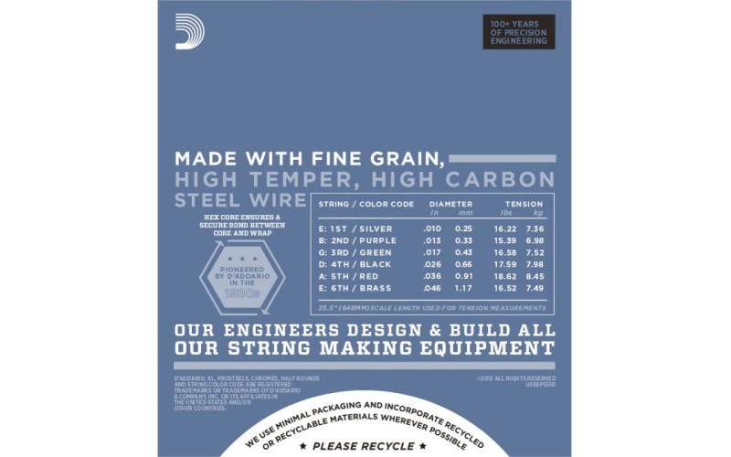 D'ADDARIO EPS510 - струны для электрогитары