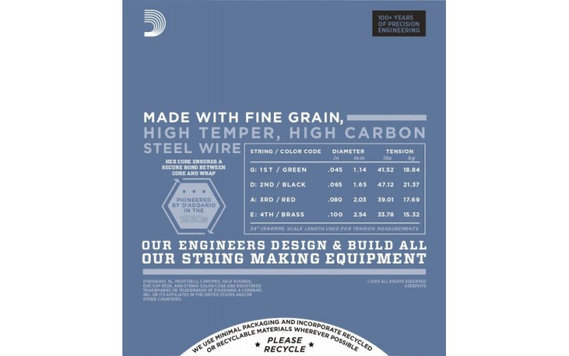 D'ADDARIO EPS170 - струны для бас-гитары