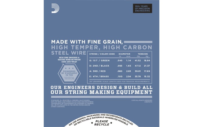 D'ADDARIO EPS170 - струны для бас-гитары