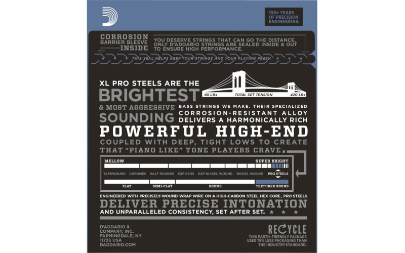 D'ADDARIO EPS160-5 - струны для 5-ти струнной бас-гитары