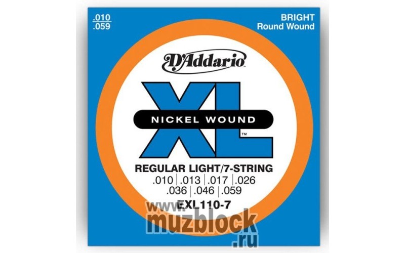 D'ADDARIO EXL110-7 - струны для электрогитары