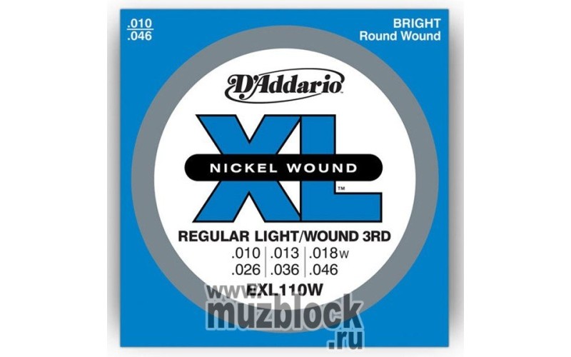 D'ADDARIO EXL110W - струны для электрогитары