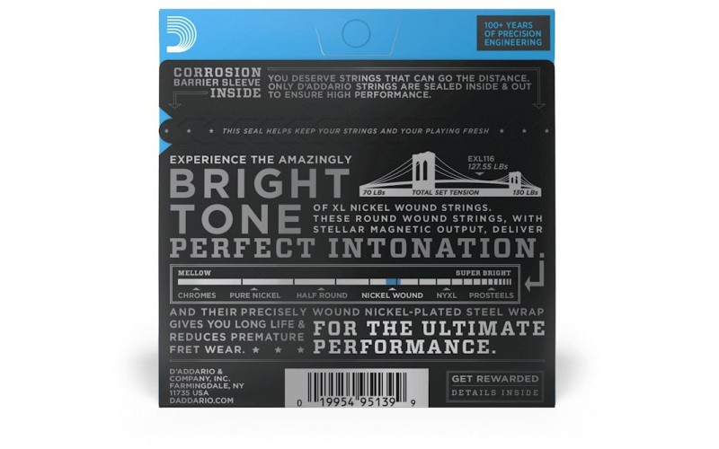 D'ADDARIO EXL116 - струны для электрогитары