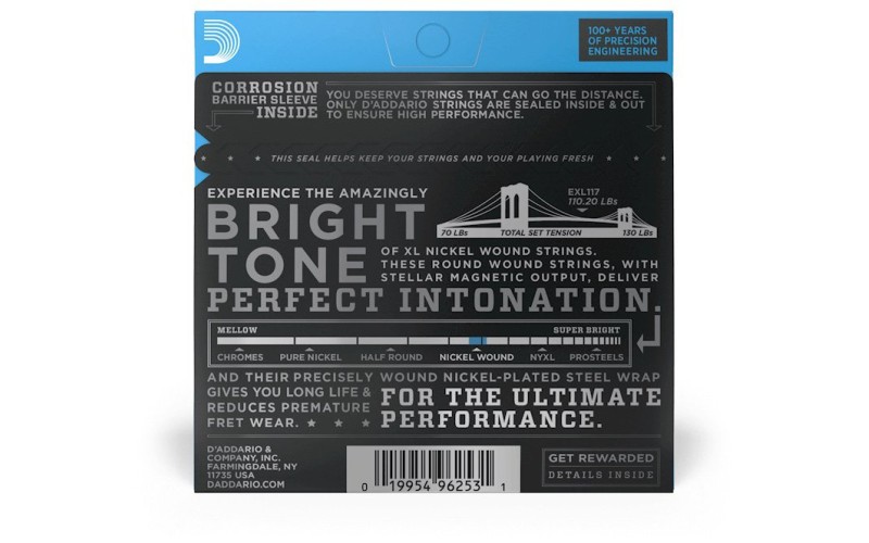 D'ADDARIO EXL117 - струны для электрогитары