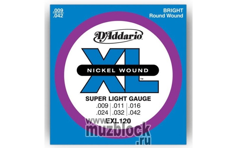 D'ADDARIO EXL120 - струны для электрогитары