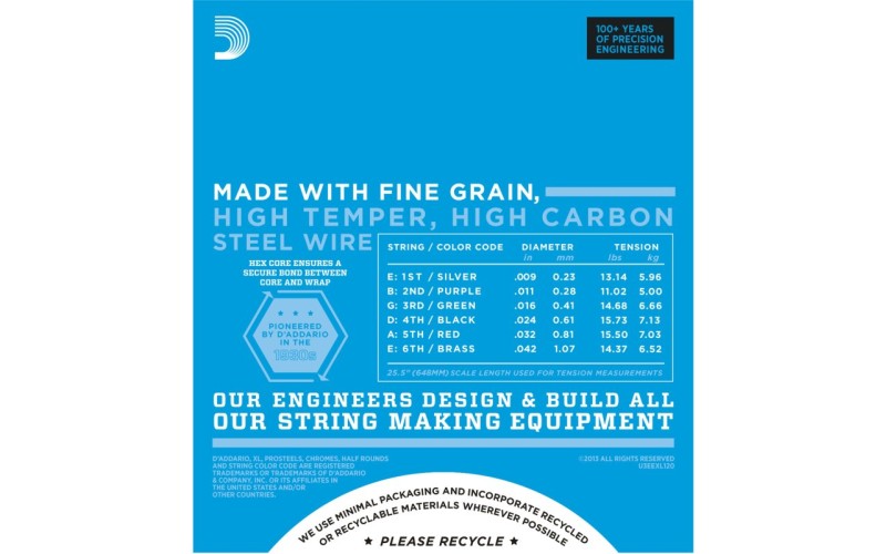 D'ADDARIO EXL120 - струны для электрогитары