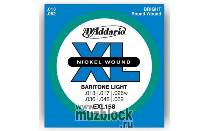 D'ADDARIO EXL158 - струны для баритон-электрогитары