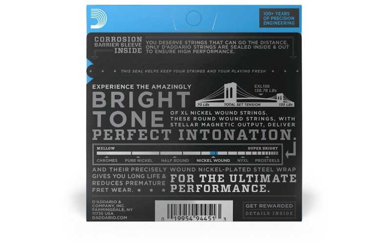 D'ADDARIO EXL158 - струны для баритон-электрогитары