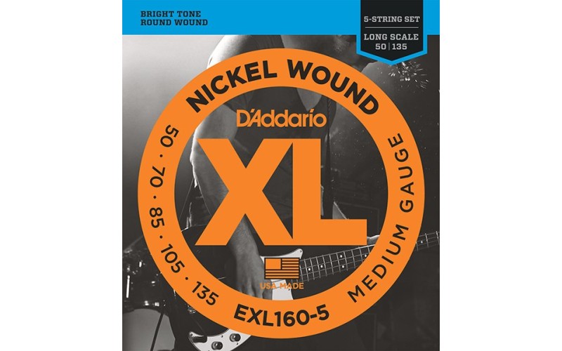 D'ADDARIO EXL160-5 - струны для 5-ти струнной бас-гитары