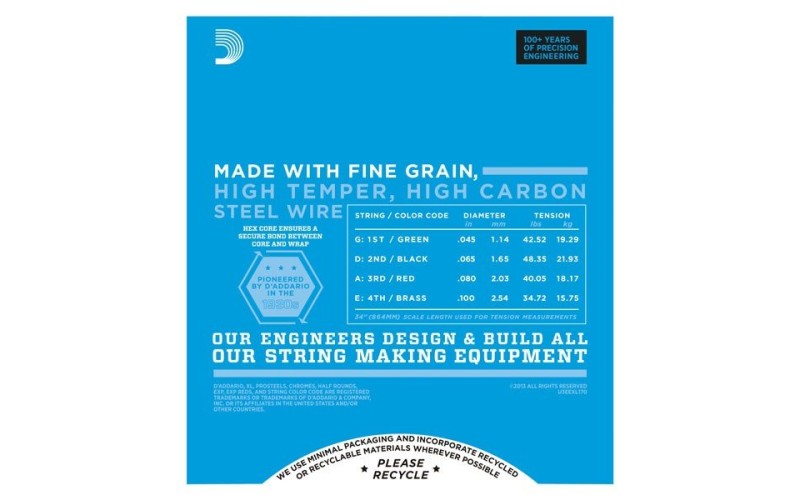 D'ADDARIO EXL170 - струны  для бас-гитары