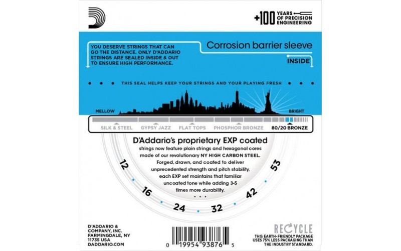 D'ADDARIO EXP11 - струны для акустической гитары