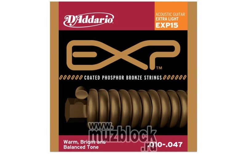 D'ADDARIO EXP15 - струны для акустической гитары