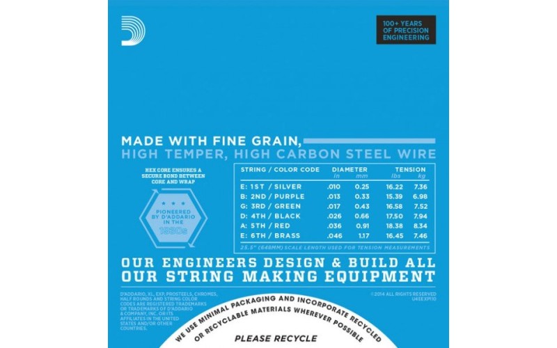 D'ADDARIO EXP110  - струны для электрогитары