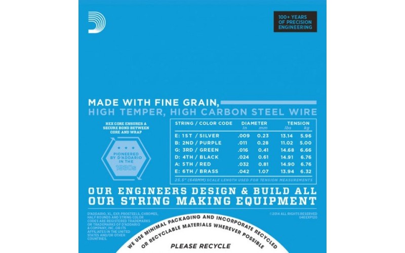 D'ADDARIO EXP120  - струны для электрогитары