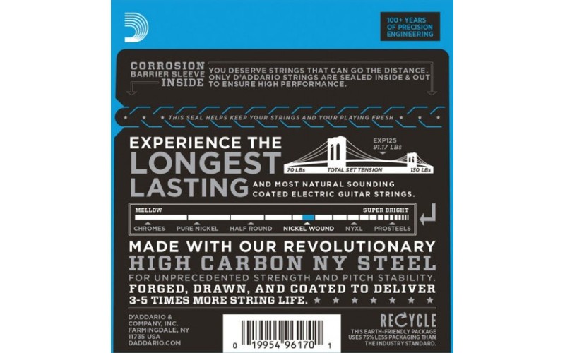D'ADDARIO EXP125  - струны для электрогитары