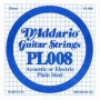 D'ADDARIO PL008 - Plain Steel - одиночная струна  .008