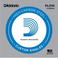 D'ADDARIO PL010 - Plain Steel - одиночная струна .010