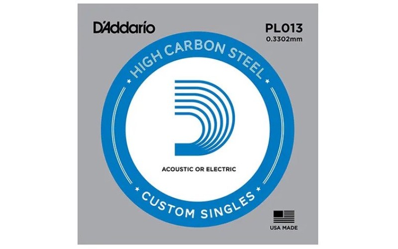D'ADDARIO PL013 - Plain Steel - одиночная струна .013