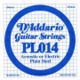 D'ADDARIO PL014 - Plain Steel - одиночная струна .014