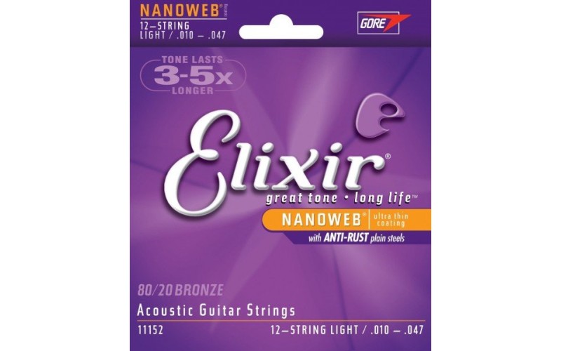 ELIXIR 11152 - струны для 12-струнной гитары