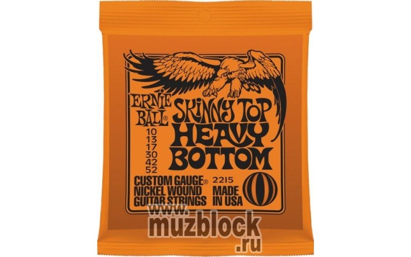 ERNIE BALL 2215 - струны для электрогитары Nickel Wound Skinny Top Heavy Bottom (10-13-17-30-42-52)