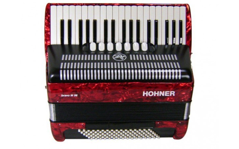 HOHNER Bravo III 96 (4073) red - аккордеон 7/8