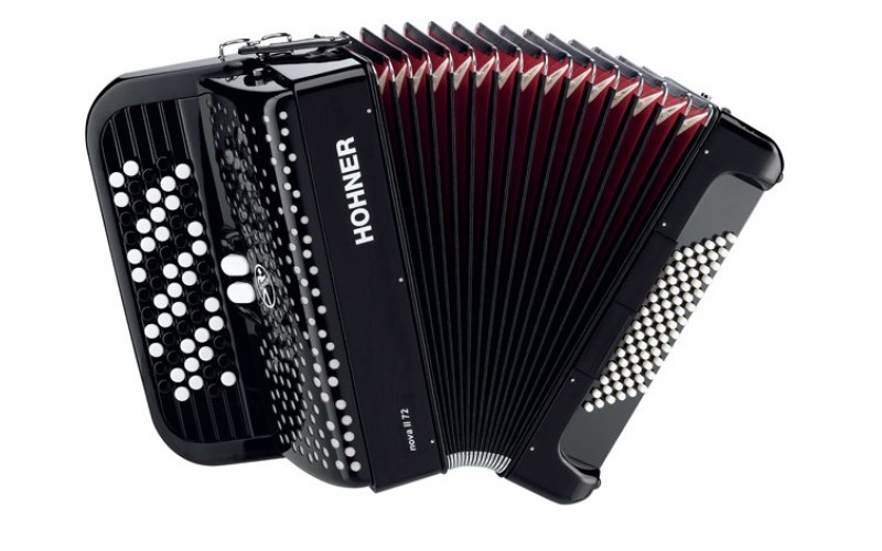 HOHNER Nova II 72 (A4262) black - кнопочный аккордеон 3/4