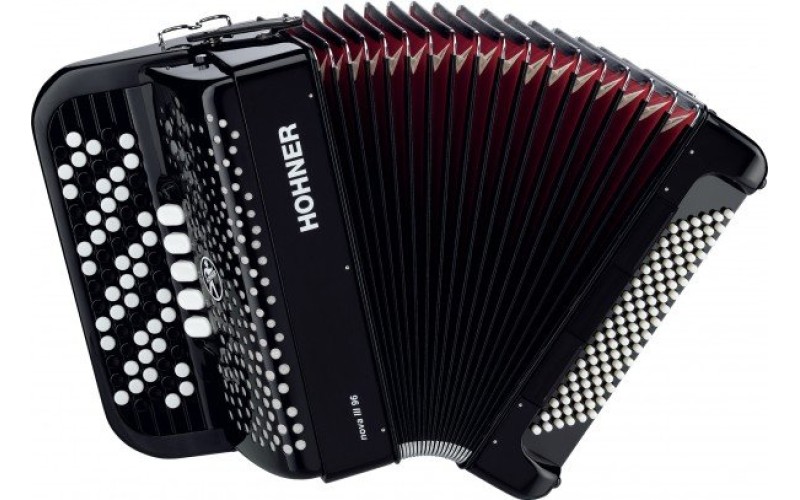 HOHNER Nova III 96 (A1572/А4272) black - кнопочный аккордеон 7/8