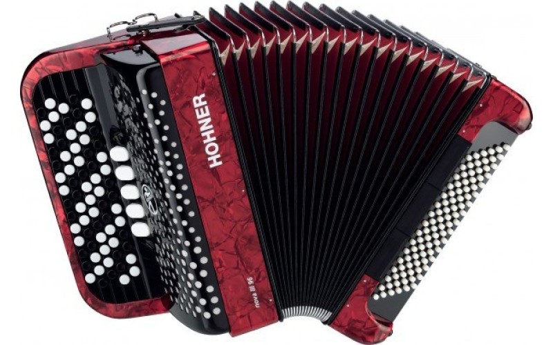 HOHNER Nova III 96 (A1573/А4273) red - кнопочный аккордеон 7/8
