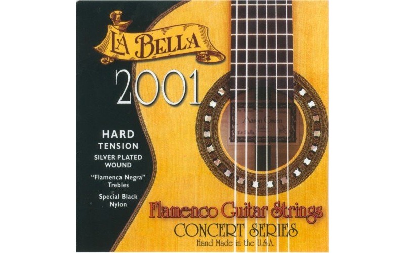 LA BELLA 2001 Flamenco Hard - нейлоновые струны для классической гитары, сильное натяжение