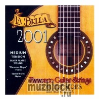 LA BELLA 2001 Flamenco Medium - нейлоновые струны для классической гитары, среднее натяжение