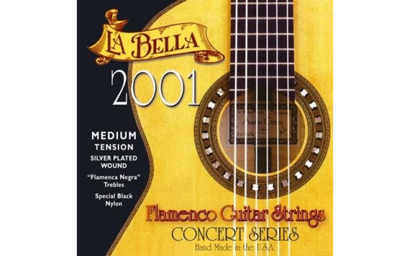 LA BELLA 2001 Flamenco Medium - нейлоновые струны для классической гитары, среднее натяжение