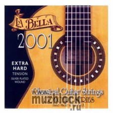 LA BELLA 2001 Extra Hard - нейлоновые струны для классической гитары, очень сильное натяжение