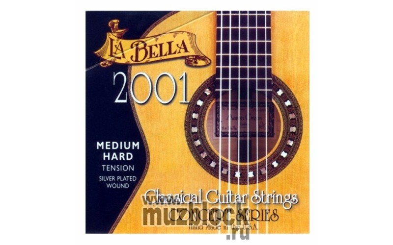 LA BELLA 2001 Medium Hard - нейлоновые струны для классической гитары, средне-сильное натяжение