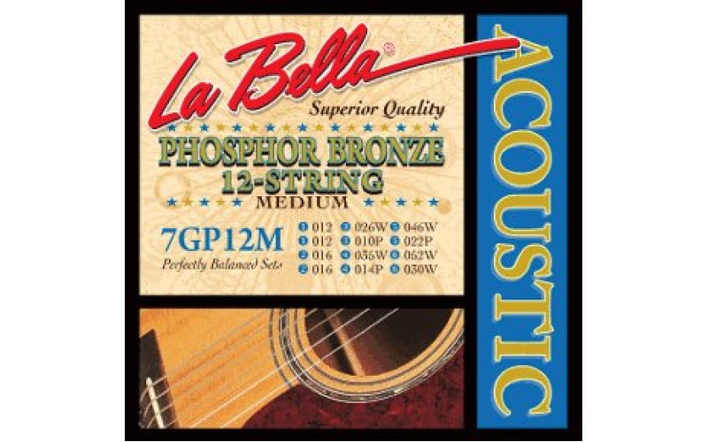 LA BELLA 7GP-12M - струны для 12-струнной гитары