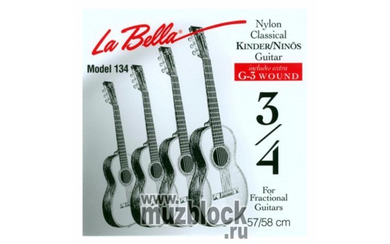 LA BELLA FG134 - струны для гитары 3/4