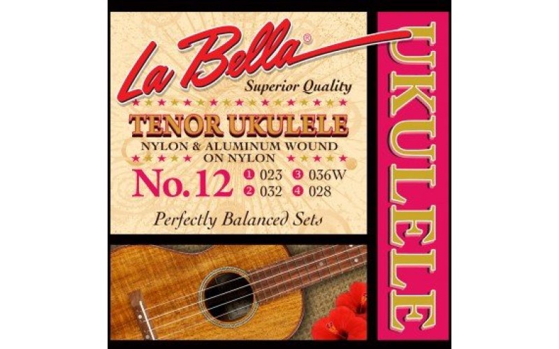 LA BELLA Ukulele 12-TENOR - Комплект струн для укулеле тенор