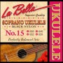 LA BELLA Ukulele 15 BLACK Комплект струн для укулеле, черный нейлон