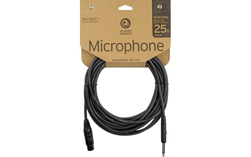 PLANET WAVES PW-CGMIC-25 - микрофонный шнур XLR-Jack,7,62м.