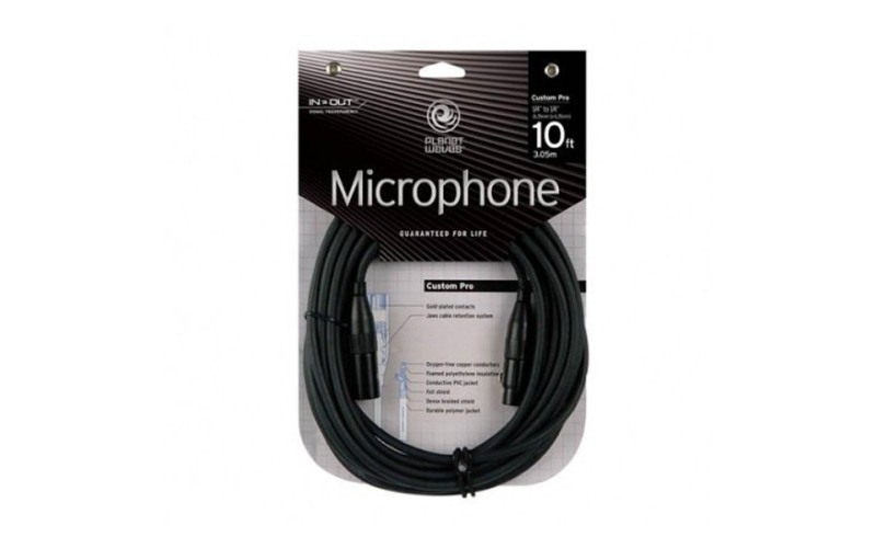 PLANET WAVES PW-CPM-10 - микрофонный шнур XLR папа - XLR мама, 3 метра