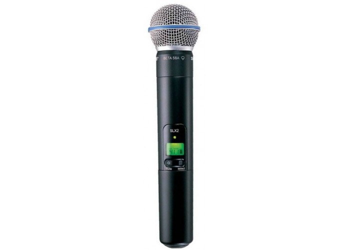 SHURE SLX 2/BETA 58 L4E 638 - 662 MHz ручной передатчик с капсюлем динамического микрофона BETA 58 д