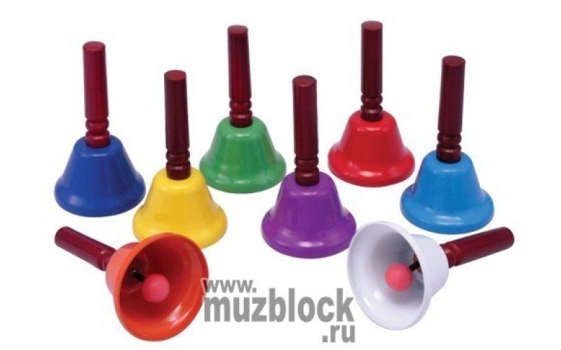 VESTON BLAC-8 - набор цветных ручных колокольчиков 8 штук