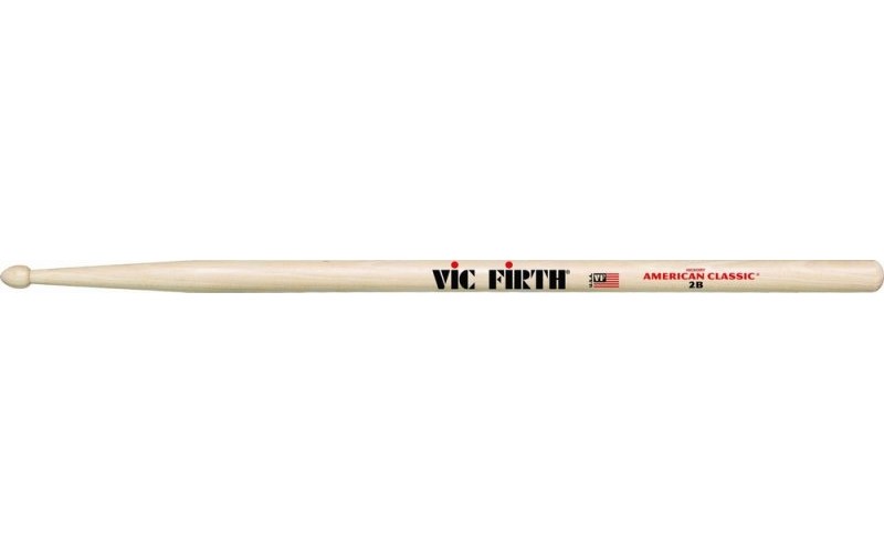 VIC FIRTH 2B - барабанные палочки 2B с деревянным наконечником