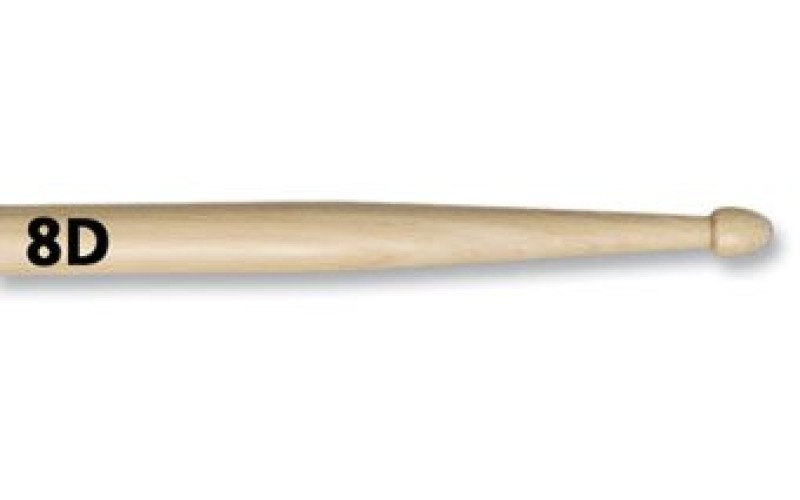 VIC FIRTH 8D - барабанные палочки 7A с деревянным наконечником и более длинной ручкой